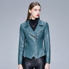Slim-fit trendy PU ladies jacket leather jacket