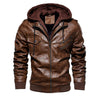 PU washed leather coat