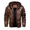 PU washed leather coat