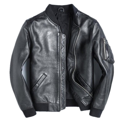 New Black Leather Leather Men's Baseball Uniform Short