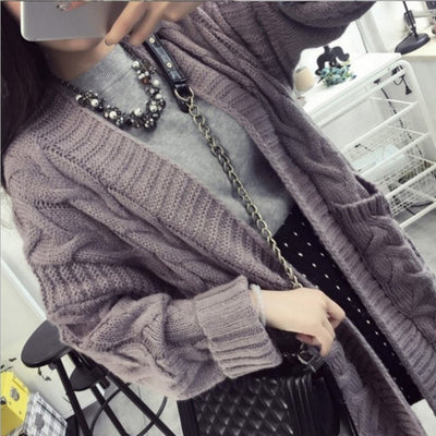 Ladies Twist Pocket Sweater Jacket
