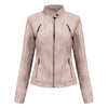 Short ladies leather jacket