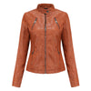 Short ladies leather jacket
