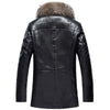 Men's Fur Coat Leather Coat Medium Length