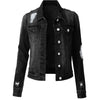 Ladies ripped denim jacket