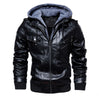 PU washed leather coat