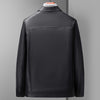 Fashion Polo Collar Thin Multi-color Optional Single-breasted Middle-aged Haining Men's Leather Jackets