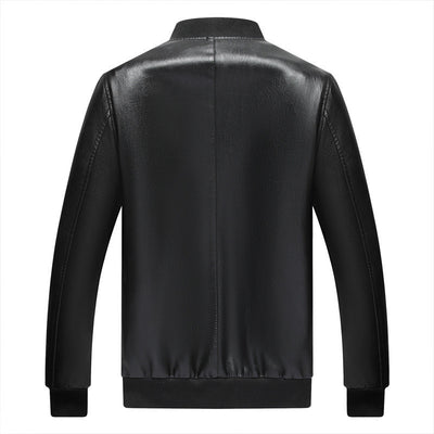 Men's Leather Jackets Spring And Autumn Plus Cashmere Men's Loose