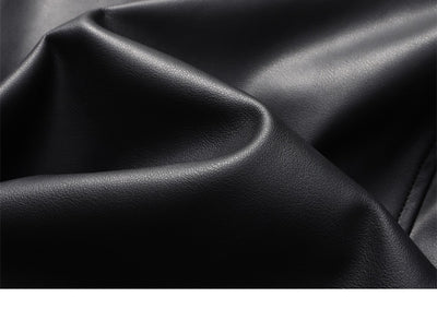 Fashion Polo Collar Thin Multi-color Optional Single-breasted Middle-aged Haining Men's Leather Jackets